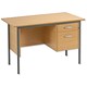 Trexus Traditional 1200 Desk Single Pedestal Right-hand 2 Drawer W1200xD730xH737mm Oak