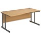 Trexus Cantilever 1600 Wave Desk Left-hand W1600xD1000-800xH720mm Oak