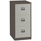 Trexus Filing Cabinet Steel Lockable 3-Drawer W470xD622xH1016mm Brown and Cream