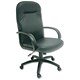 Lumbar-air Executive Armchair Leather Back 700mm Black