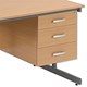 Trexus Fixed Pedestal Suspended Lockable for Desk 3 Drawer W410xD510mm Oak