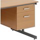 Trexus Fixed Filing Pedestal Suspended Lockable for Desk 2 Drawer W410xD510mm Oak