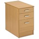 Trexus Filing Pedestal 800 Desk-high 3 Drawer Lockable W420xD800xH720mm Oak