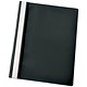 Esselte Report Flat File Lightweight Plastic Clear Front A4 Black Ref 28320 [Pack 25]