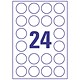 Avery Anti-Tamper Labels Laser 24TV 40mm Diameter Ref L6112-20 [480 Labels]