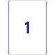 Avery Labels Removable Laser 1 per Sheet 210x297mm White Ref L4735REV-25 [25 Labels]