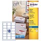 Avery Quick DRY Addressing Labels Inkjet 18 per Sheet 63.5x46.6mm White Ref J8161-100 [1800 Labels]