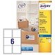 Avery Quick DRY Addressing Labels Inkjet 6 per Sheet 99.1x93.1mm White Ref J8166-100 [600 Labels]