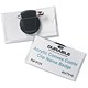 Durable Name Badges Convex with Combi-Clip for Pin or Clip to Clothing W75x40mm Ref 8124-19mm [Pack 25]