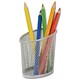 ALBA Mesh Pencil Holder Metal Round W95xD95xH101mm Silver Ref MESHCUPPMM