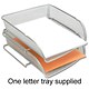 ALBA Mesh Letter Tray Front-loading Metal Stackable W287xD346xH75mm Silver Ref 22214