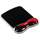 Kensington Duo Mouse Mat Pad with Wrist Rest Gel Wave Red and Black Ref 62402