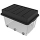Strata Storemaster Mega Crate and Folding Lid on 6 Wheels 105 Litres 700x480x460mm Clear Ref HW333CLR