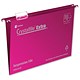 Twinlock Crystalfile Extra Lateral File Polypropylene V-base Foolscap Pink Ref 3000124 [Pack 25]