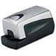 Rexel Eclipse Half Strip Stapler Electronic AA 10mm Throat Depth for No56 26/6 Silver Ref 03002