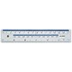 Helix Ruler Plastic 10ths 16ths/inch and Millimetres 150mm Clear Ref J01025