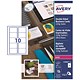 Avery Quick and Clean Business Cards Laser 220gsm 10 per Sheet Satin Colour Ref C32016-25 [250 Cards]
