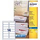 Avery Quick DRY Addressing Labels Inkjet 14 per Sheet 99.1x38.1mm White Ref J8163-25 [350 Labels]