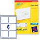 Avery Quick DRY Addressing Labels Inkjet 6 per Sheet 99.1x93.1mm White Ref J8166-25 [150 Labels]
