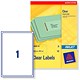 Avery Clear Addressing Labels 1 per Sheet 210x297mm Ref J8567-25 [25 Labels]