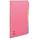 Concord Bright Subject Dividers Europunched 5-Part Extra Wide A4 Assorted Ref 52199