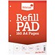 Silvine Refill Pad Headbound Perforated Punched Feint Ruled Margin 160pp 75gsm A4 Ref A4RPFM [Pack 6]