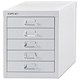 Bisley Steel Storage Cabinet 5-Drawer W279xD408xH325mm Chalk White Ref H125NL-26