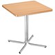 Trexus Cafe Table Square Silver-effect Frame W700xD700xH755mm Beech