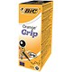 Bic Orange Grip Ball Pen Translucent Barrel 0.8mm Tip 0.2mm Line Black Ref 811925 [Pack 20]