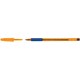 Bic Orange Grip Ball Pen Translucent Barrel 0.8mm Tip 0.2mm Line Blue Ref 811926 [Pack 20]
