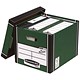 R-Kive Premium Archive Storage Box W330xD381xH298mm Green and White Ref 00730-FF [Pack 10]