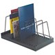 Arnos Book and Magazine Rack of Steel 6 Wire Dividers W450xD249xH195mm Black Ref F170