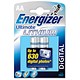 Energizer Ultimate Battery Lithium LR06 1.5V AA Ref 629762 [Pack 2]