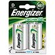 Energizer Battery Rechargeable Advanced Size D 1.5V NiMH 2500mAh HR20 Ref 626149 [Pack 2]