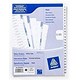 Avery Index Multipunched 1-25 A4 White Ref 05225061