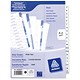 Avery Index Multipunched A-Z 20-Part A4 White Ref 05466061
