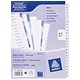 Avery Index Multipunched A-Z 26-Part A4 White Ref 05231061