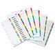 Avery Index Multipunched with Coloured Mylar Tabs 1-5 A4 White Ref 05469501