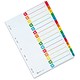 Avery Index Multipunched with Coloured Mylar Tabs 1-15 A4 White Ref 05215501