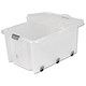 Strata Storemaster Supa Crate and Folding Lid on 6 Wheels 75 Litres 705x470x330mm Clear Ref HW359CLR [Pac