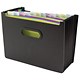 Eligo Desk Organiser Expanding Polypropylene with Colour-coded Tabs 13-Part Landscape Black Ref 15174