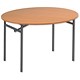 Trexus Folding Office Table Circular Robust Steel-framed Dia1200xH725mm Beech