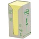 Post-it Note Recycled Tower Pack 76x76mm Pastel Yellow Ref 654-1T [Pack 16]