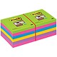 Post-it Super Sticky Removable Notes Pad 90 Sheets 76x76mm Ultra Assorted Ref 654-12SSUC [Pack 12]