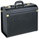 Solo Pilot Case Non-rolling Sturdy Leather-look and Combination Locks W457xD241xH381mm Black Ref K74NR-4