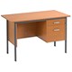 Trexus Traditional 1200 Desk Single Pedestal Right-hand 2 Drawer W1200xD730xH737mm Beech