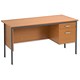 Trexus Traditional 1500 Desk Single Pedestal Right-hand 2 Drawer W1500xD730xH737mm Beech
