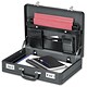 Solo Attaché Case Expandable Leather Combination Locks Shoulder Strap W457xD102xH330mm Black Ref 510-4