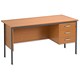 Trexus Traditional 1500 Desk Single Pedestal Right-hand 3 Drawer W1500xD730xH737mm Beech
