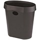 Avery DR500 Waste Bin with Rim Flat Back 18 Litres W350xD250xH340mm Black Ref DR500BLK